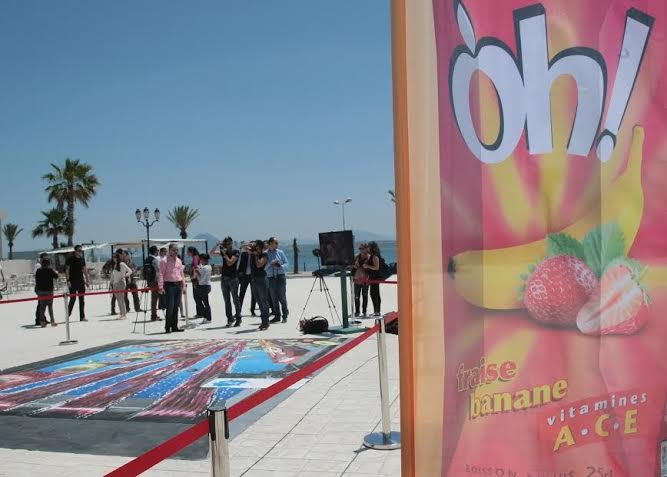 Pour la première fois en Tunisie, l'art du trompe-l'œil pour le lancement du nouveau jus Oh!