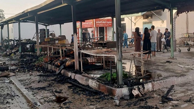 Incendie au marché de Hajeb El Ayoun à Kairouan