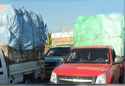 5 camions de marchandises de contrebande interceptés par la garde nationale