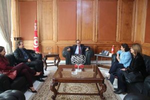 Réunion de travail entre Mabrouk Kourchid et Sihem Ben Sedrine