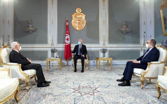 Recevant Ghannouchi et Mechichi, Saïed : Les différends ne doivent pas être un obstacle à l’adoption de la loi des Finances