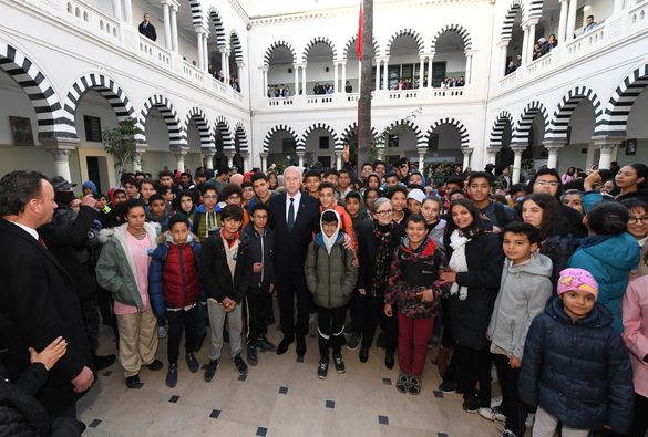 Kaïs Saïed visite le collège Sadiki et se rend au Palais du gouvernement à la Kasbah
