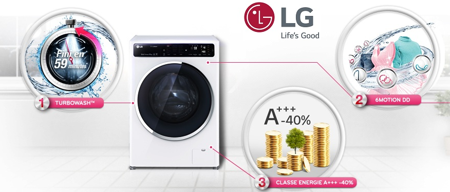LG conserve sa première place dans le marché global du lave-linge
