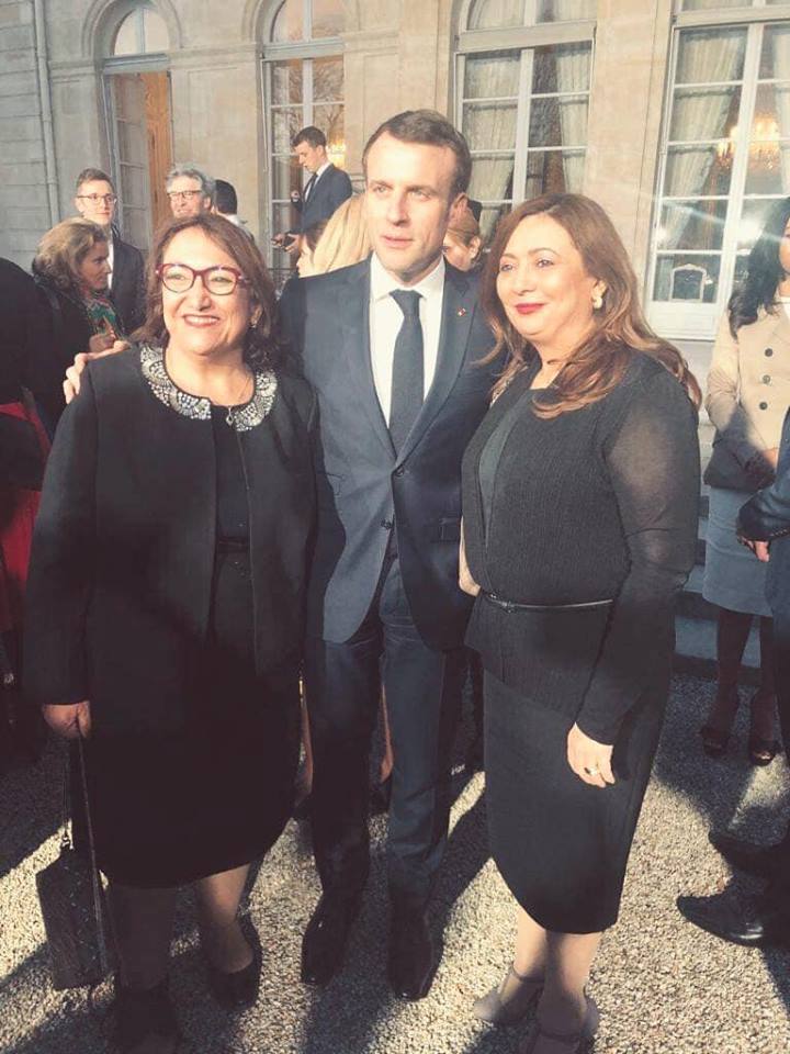 Photo du jour : deux Tunisiennes à l’Elysée reçues par Emmanuel Macron