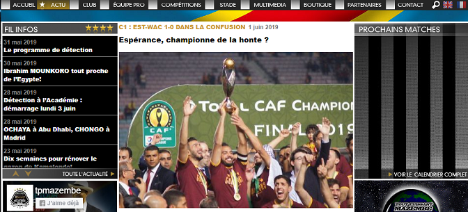 Mazembe ne reconnaît pas le sacre de l'EST !