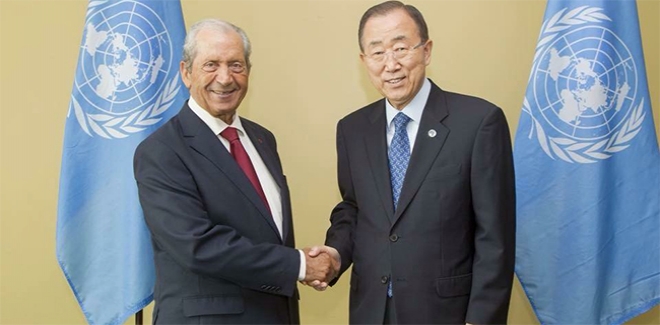 Mohamed Ennaceur s'entretient avec Ban Ki-Moon