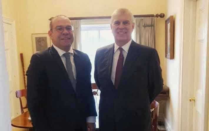 Mehdi Ben Gharbia reçu par le Prince Andrew
