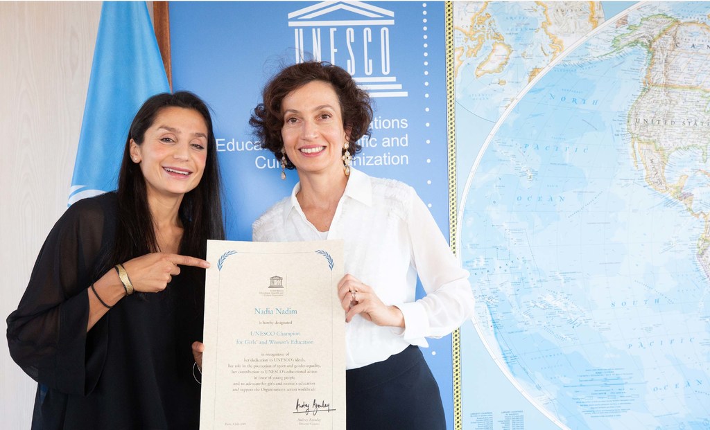 La footballeuse Nadia Nadim nommée Championne de l'UNESCO pour l'éducation des filles et des femmes