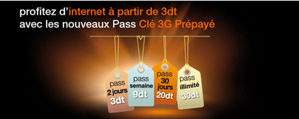Orange lance de nouveaux Pass internet à partir de 3dt seulement
