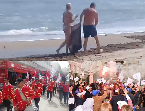 Au moment où les candidats jouent les héros, les Anglais nettoient la plage de Hammamet (Vidéo)