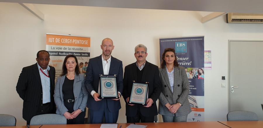 Signature de partenariat entre l’Université Cergy-Pontoise Paris et EBS Tunis
