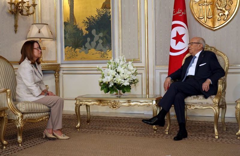 Béji Caïd Essebsi reçoit Laura Baeza