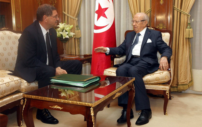 Le Président Essebsi reçoit Habib Essid à Carthage