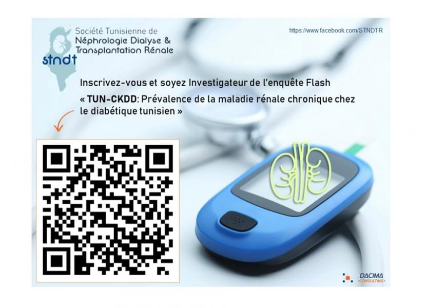 Un registre sur la prévalence de la maladie rénale chronique chez le diabétique tunisien