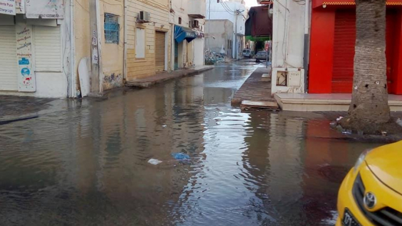 Inondations impressionnantes des rues de la Goulette