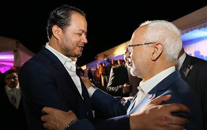 Photo du jour : Rached Ghannouchi, Hafedh Caïd Essebsi et d’autres à la « Henna » de Samir el-Wafi