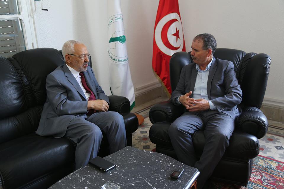 Rencontre entre Noureddine Taboubi et Rached Ghannouchi
