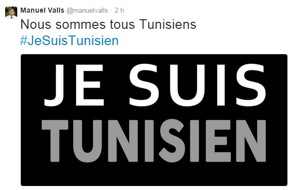 Manuel Valls: "Nous sommes tous Tunisiens"