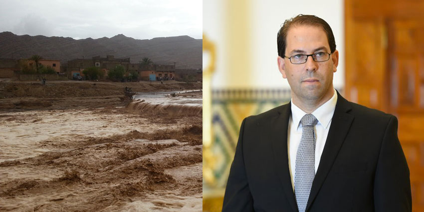 Intempéries, arrêt des cours, routes bloquées, Youssef Chahed appelle à la mobilisation