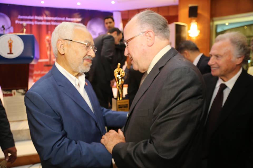 Mustapha Ben Jaâfar est venu féliciter Gannouchi