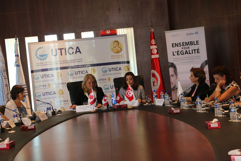 Table ronde présidée par Mme Ouided Bouchamaoui, Présidente de l'UTICA