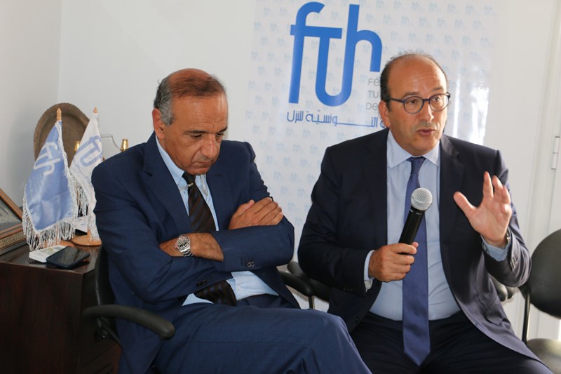 Khaled Fakhfakh, Président de la FTH et  Jalel Henchiri, président de la Fédération régionale de l'hôtellerie du sud-est (Djerba-Zarzis)