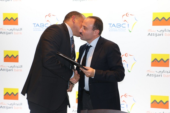 Le directeur Général d’Attijari Bank Hichem Seffa et le président du TABC Bassem Loukil