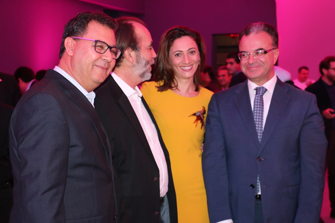 Wafa Makhlouf, CEO du CEED avec Slim Chaker,Saïd Aïdi et Noomane Fehri