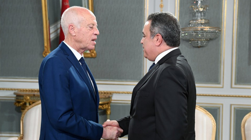 Kais Saïed reçoit le président du parti Al-Badil Ettounsi Mehdi Jomaâ