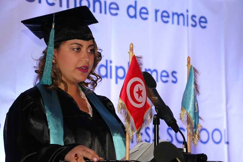 Dorra Ben Turkia, Major de promotion des diplômés