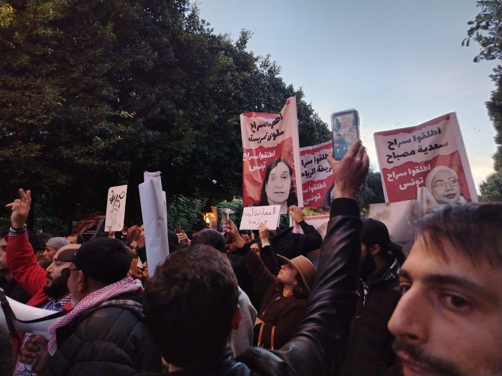  Marche à Tunis pour la libération de détenus dans l’affaire dite de “complot”