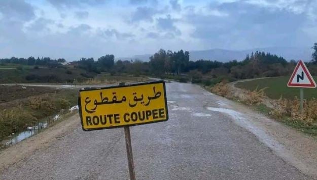 Jendouba- Intempéries : Plusieurs routes coupées