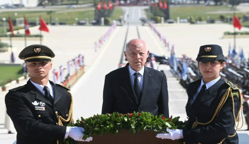 Kaïs Saïed préside la cérémonie commémorative du 88ᵉ anniversaire de la Fête des Martyrs 