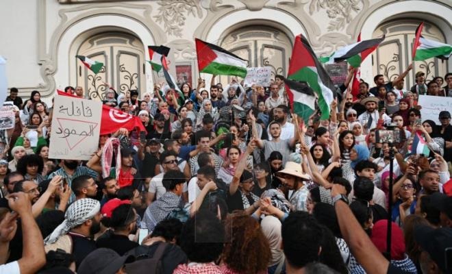 Flottille Soumoud : Rassemblement d’étudiants et d’élèves en solidarité avec le peuple palestinien