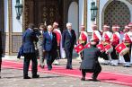 Reportage photos de la conférence de presse conjointe entre BCE et le président italien Sergio Mattarella