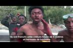 Des migrants africains fous de joie après avoir franchi la frontière espagnole (vidéo)