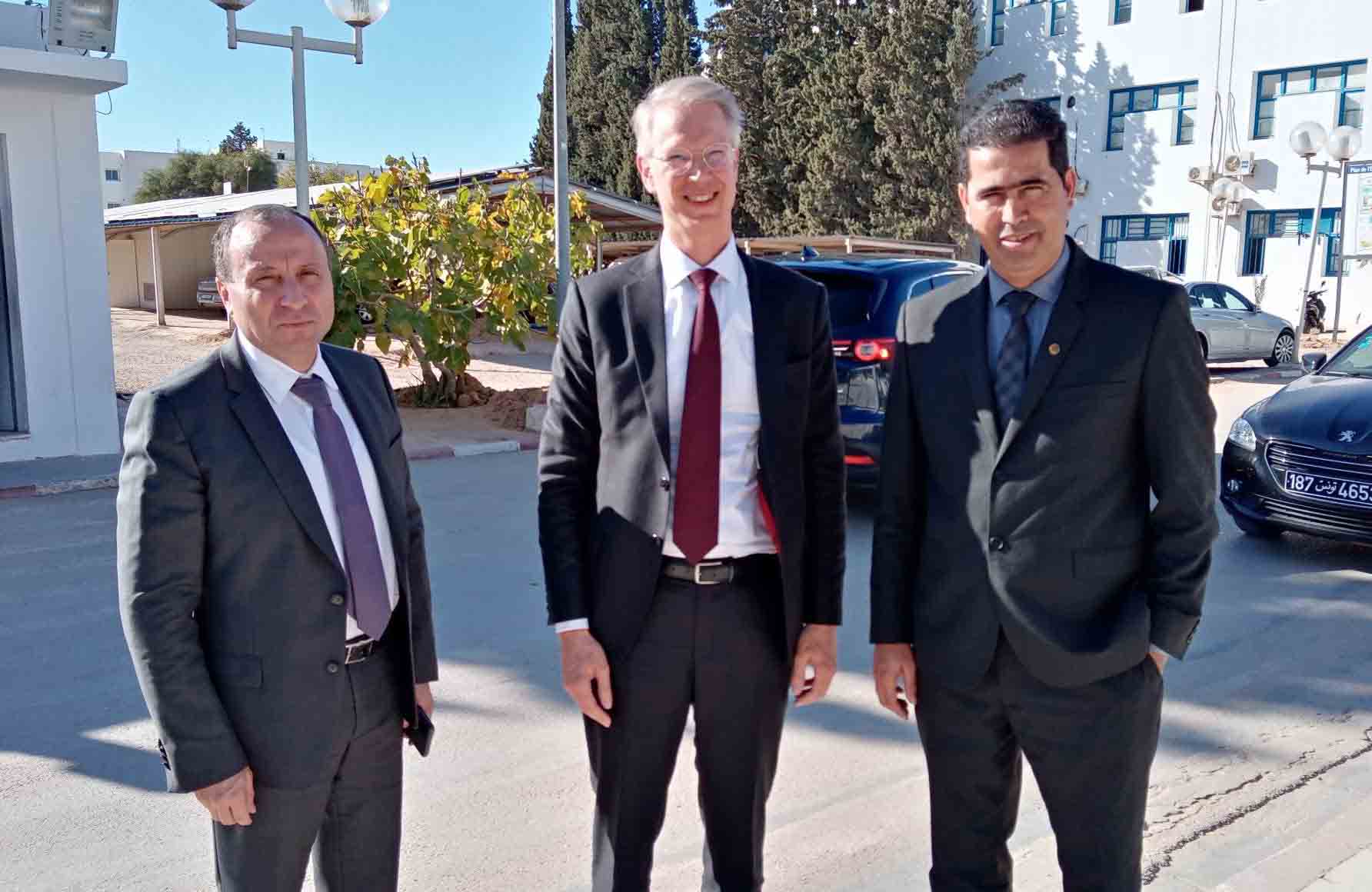 Accompagné par Bassem Loukil, l'Ambassadeur de Finlande en Tunisie en visite à Sfax