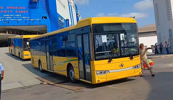Tunisie - Chine : Réception de 111 nouveaux bus au port de La Goulette