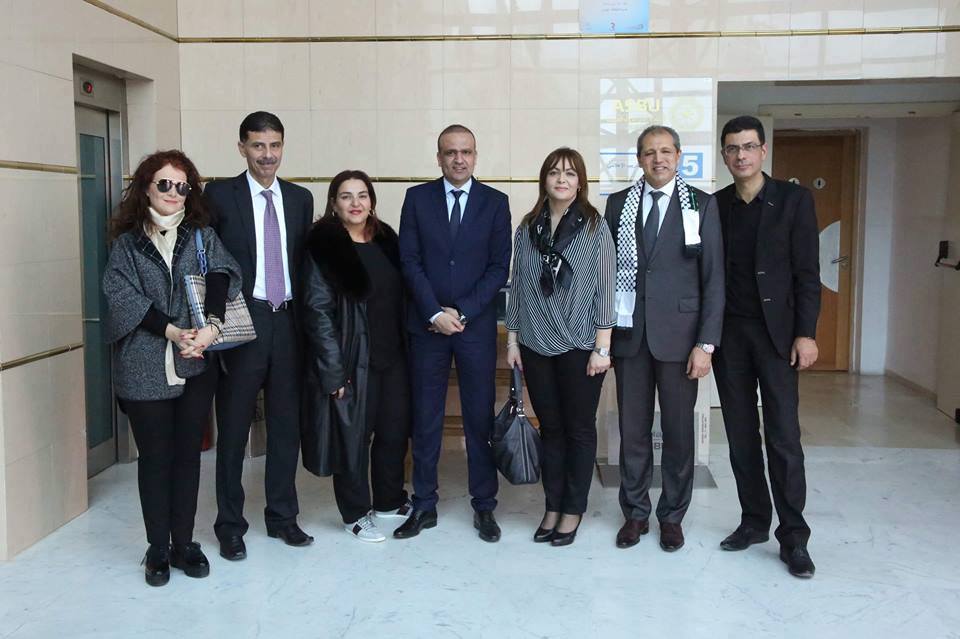 Imed Jabri et Wadï El Jarry avec les journalistes