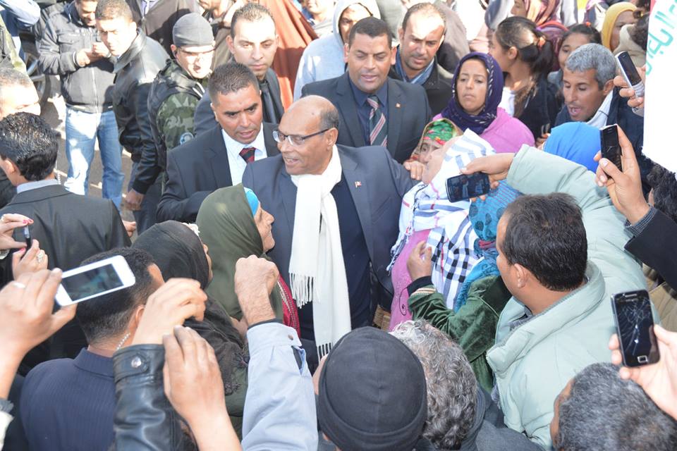 Moncef Marzouki en visite à Zaghouan