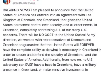 Groenland :  Trump annonce un accord conférant aux USA « un contrôle permanent » sur le territoire