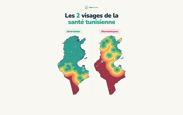 Visuel Sina Connect repris par Espace Manager - carte des déserts médicaux