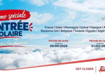 Tunisair lance son Offre Spéciale Rentrée pour des voyages jusqu’au 31 mars 2027